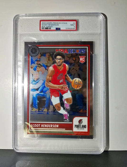 Scoot Henderson 2023 Panini Premium Stock NBA Hoops #3 Jumbo PSA 9 Mint - Basketball Card Single