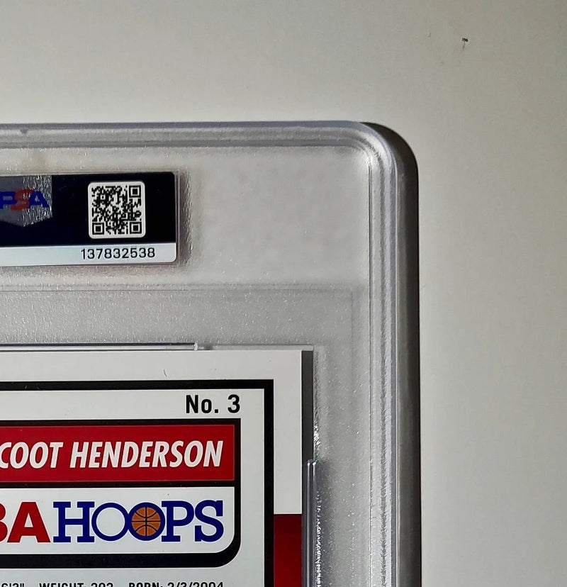Scoot Henderson 2023 Panini Premium Stock NBA Hoops #3 Jumbo PSA 9 Mint - Basketball Card Single