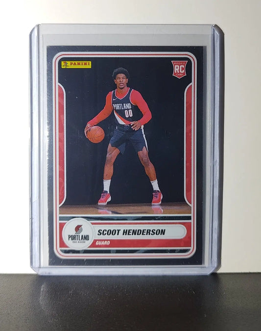 Scoot Henderson Rookie 2023-24 Panini NBA Sticker Foil Card #73 Trail Blazers - Basketball Card Single