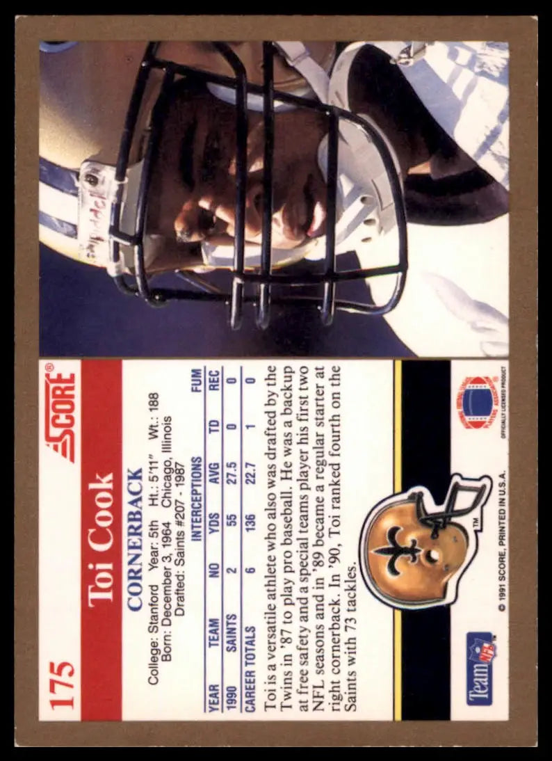 Score Toi Cook 175 New Orleans Saints LP - Football Card Single