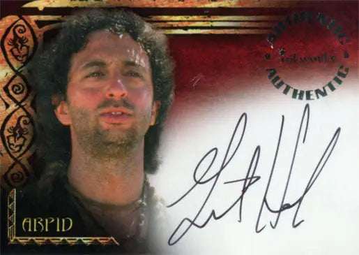 Autographed trading card of Grant Heslov as Arpid from Scorpion King in A4 size
