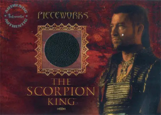 Trading card featuring Scorpion King Steven Brand with fabric swatch embedded