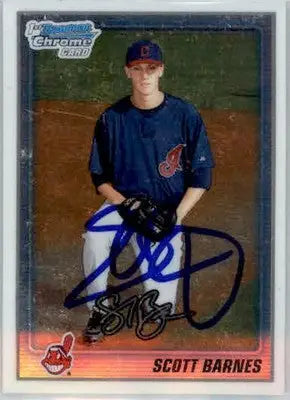 Scott Barnes - 2010 Bowman Chrome - #BCP129 - AUTO Prospects Baseball - Baseball Card Single