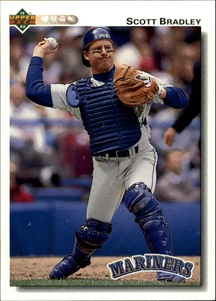 Scott Bradley 1992 Upper Deck MLB #390 Baseball Card Seattle Mariners - Baseball Card Single