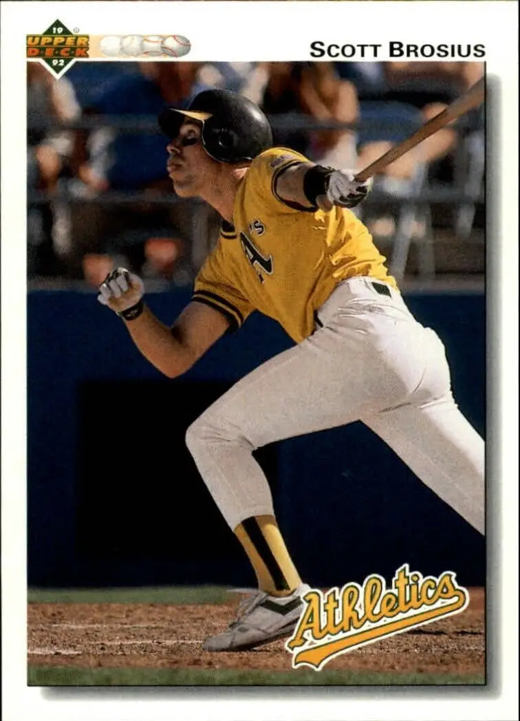 Scott Brosius 1992 Upper Deck MLB #312 Rookie Baseball Card Oakland Athletics