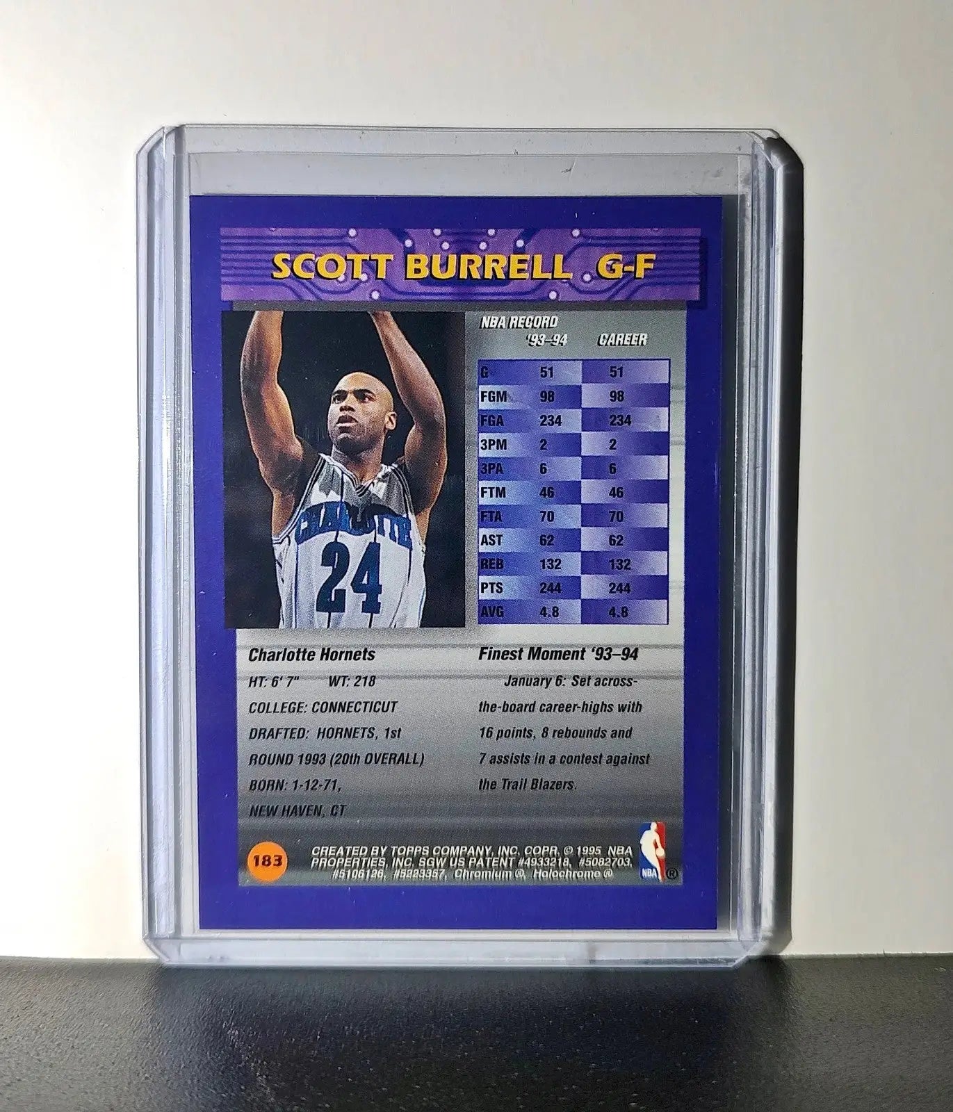 Scott Burrell 1994-95 Topps Finest #183 Basketball Card
