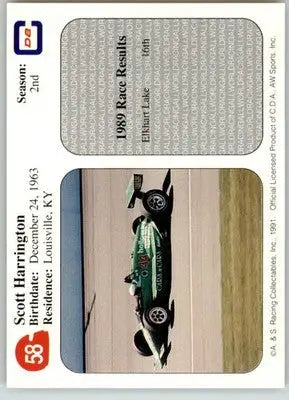 Scott Harrington - 1991 All World - #58 - Racing - Racing Card Single