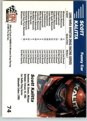 Scott Kalitta’s Car - 1991 Pro Set NHRA - #74 - Racing - Racing Card Single