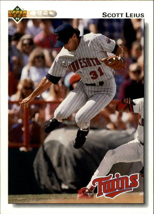 Scott Leius 1992 Upper Deck MLB #313 Baseball Card Minnesota Twins - Baseball Card Single