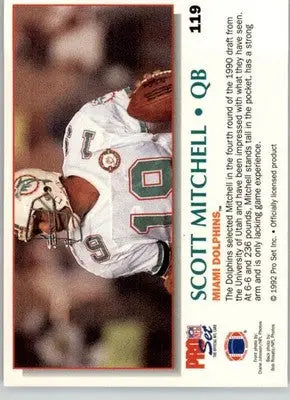 Scott Mitchell - 1992 Pro Set Power - #119 - Football - Football Card Single
