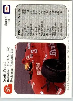 Scott Pruett - 1991 All World - #51 - Racing - Racing Card Single
