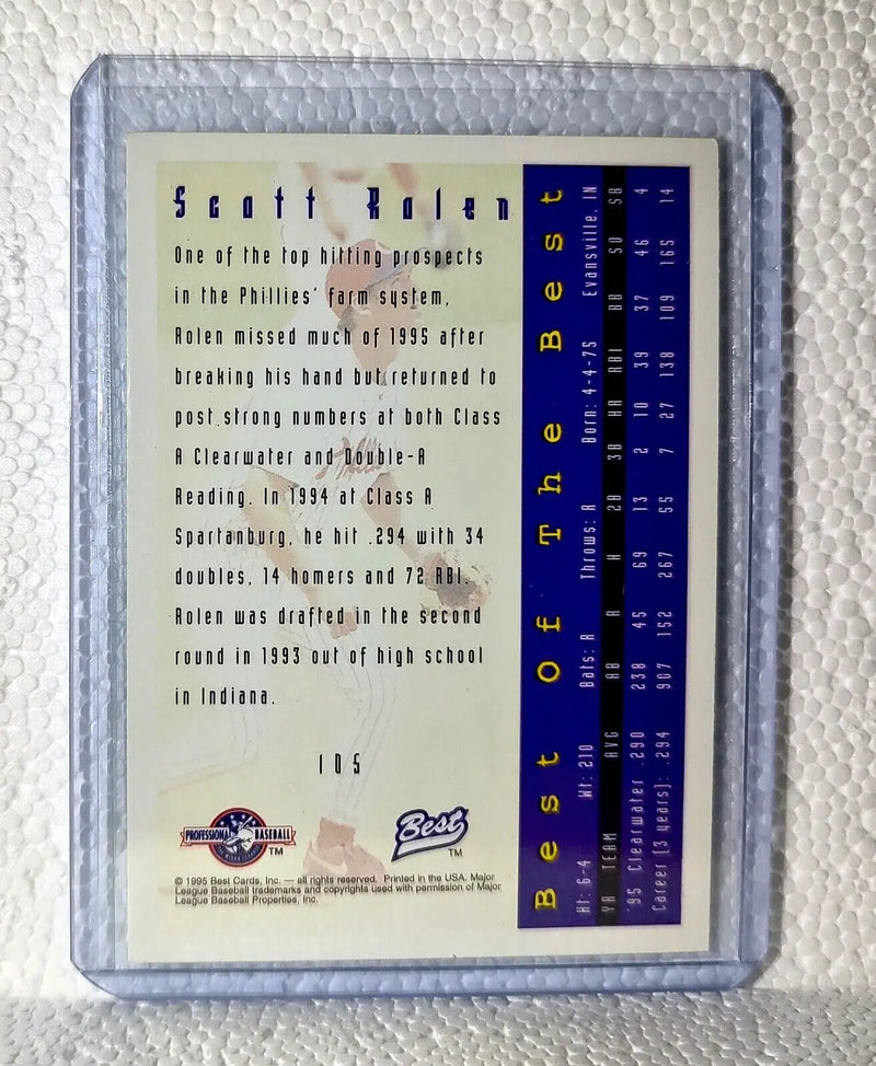 Scott Rolen 1995 Best MLB 105 Best of the Best Baseball Card Clearwater Phillies