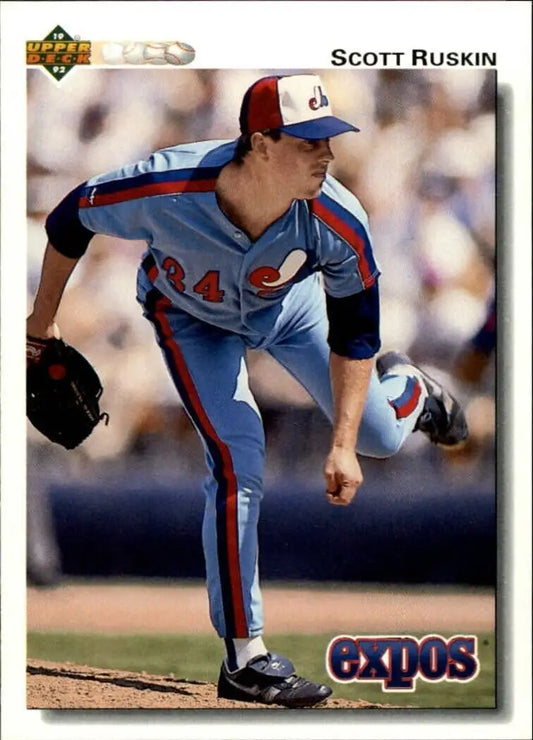 Scott Ruskin 1992 Upper Deck MLB #384 Baseball Card Montreal Expos - Baseball Card Single