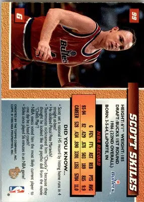 Scott Skiles - 1994-95 Topps Embossed - #99 - Basketball - Basketball Card Single
