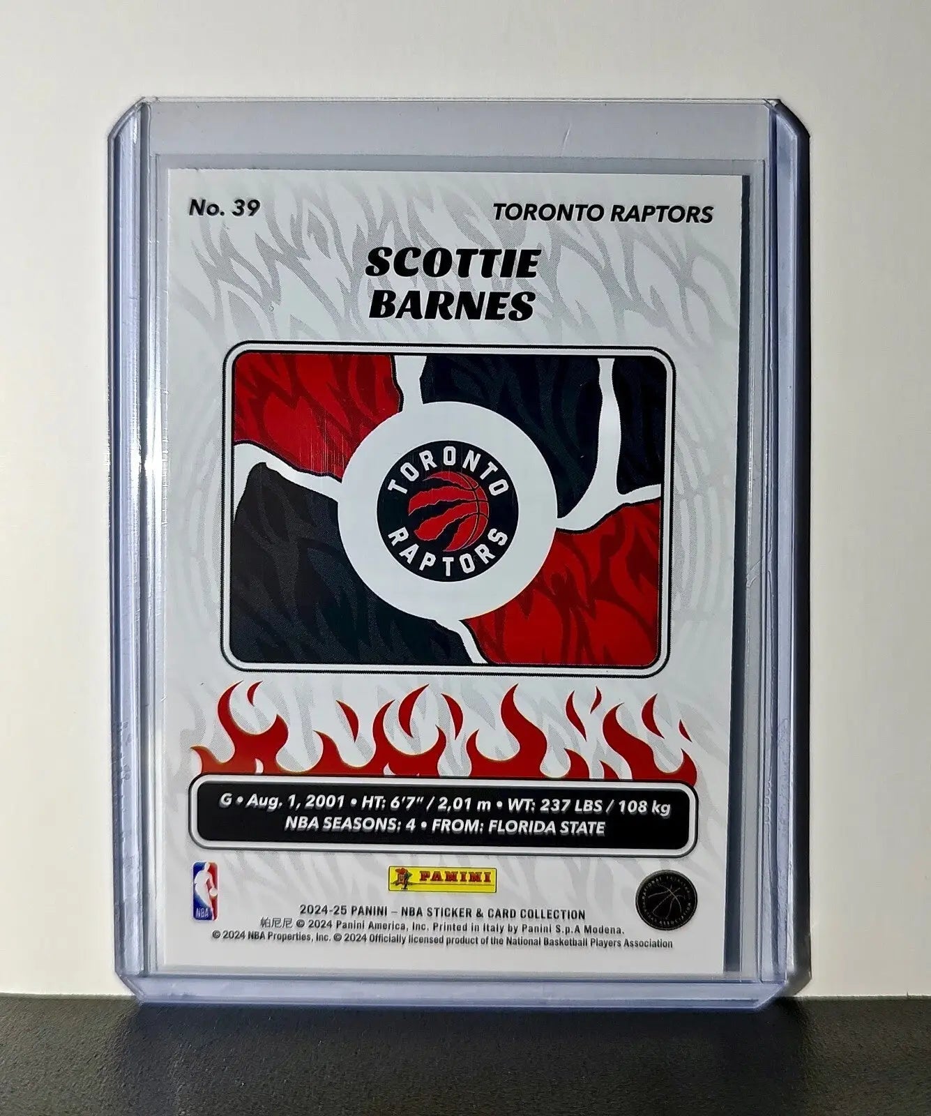 Scottie Barnes 2024-25 Panini NBA #39 Sticker Card Toronto Raptors - Basketball Card Single