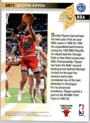 Scottie Pippen - 1993-94 Upper Deck - #AN11 - All-NBA Basketball - Basketball Card Single