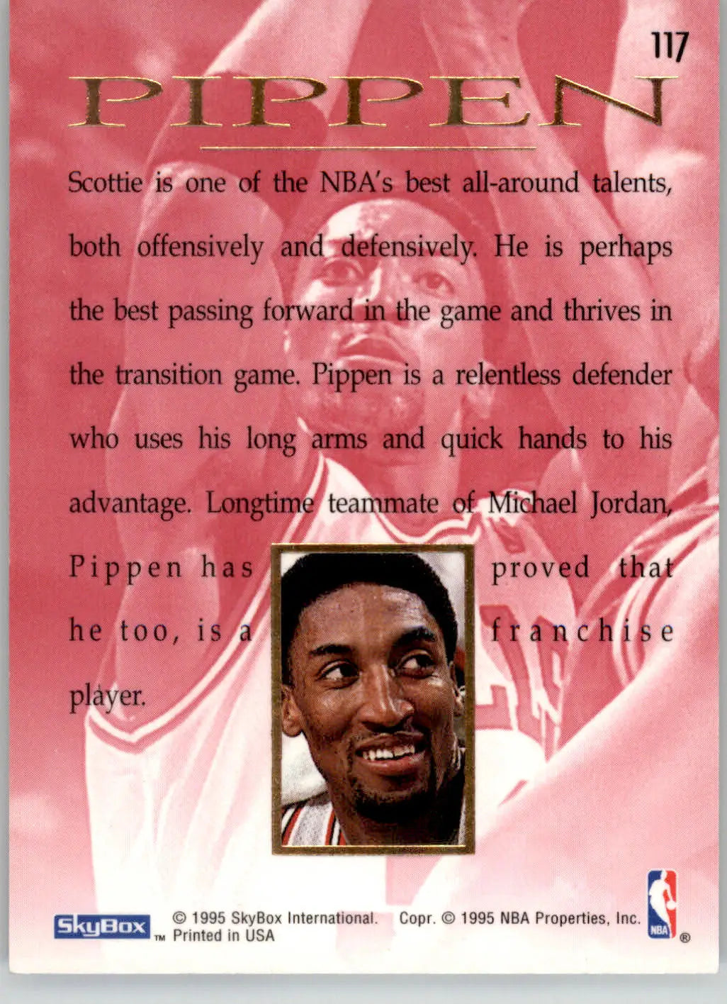 Scottie Pippen - 1994-95 SkyBox E-Motion - #117 - Basketball - Basketball Card Single
