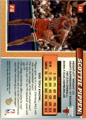 Scottie Pippen - 1994-95 Topps Embossed - #16 - Basketball - Basketball Card Single