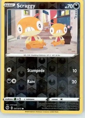 Scraggy - Champion’s Path - 41/73 - Reverse Holo LP - Pokémon Card Single