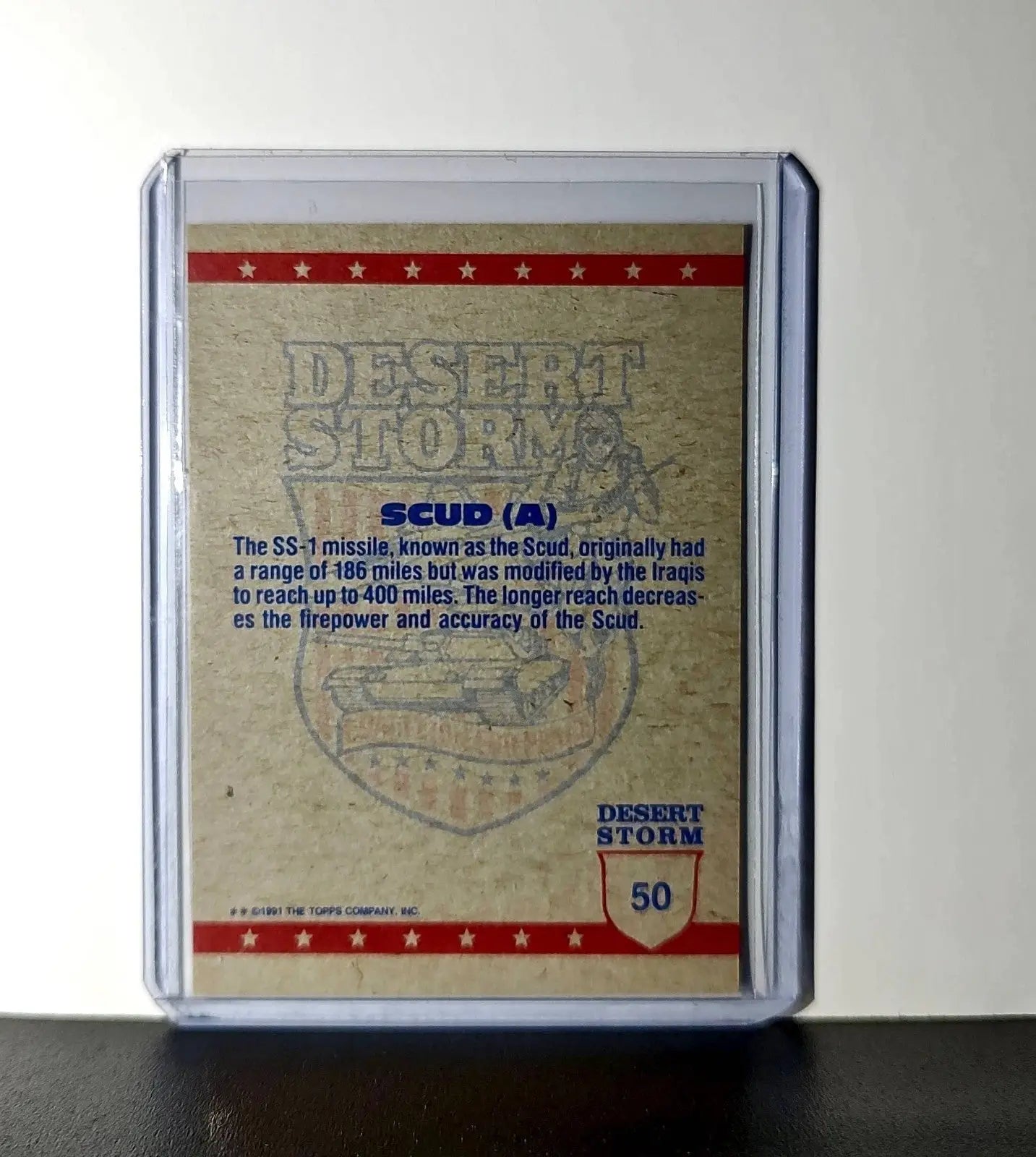 SCUD Missile (A) 1991 Topps Desert Storm #50 Card