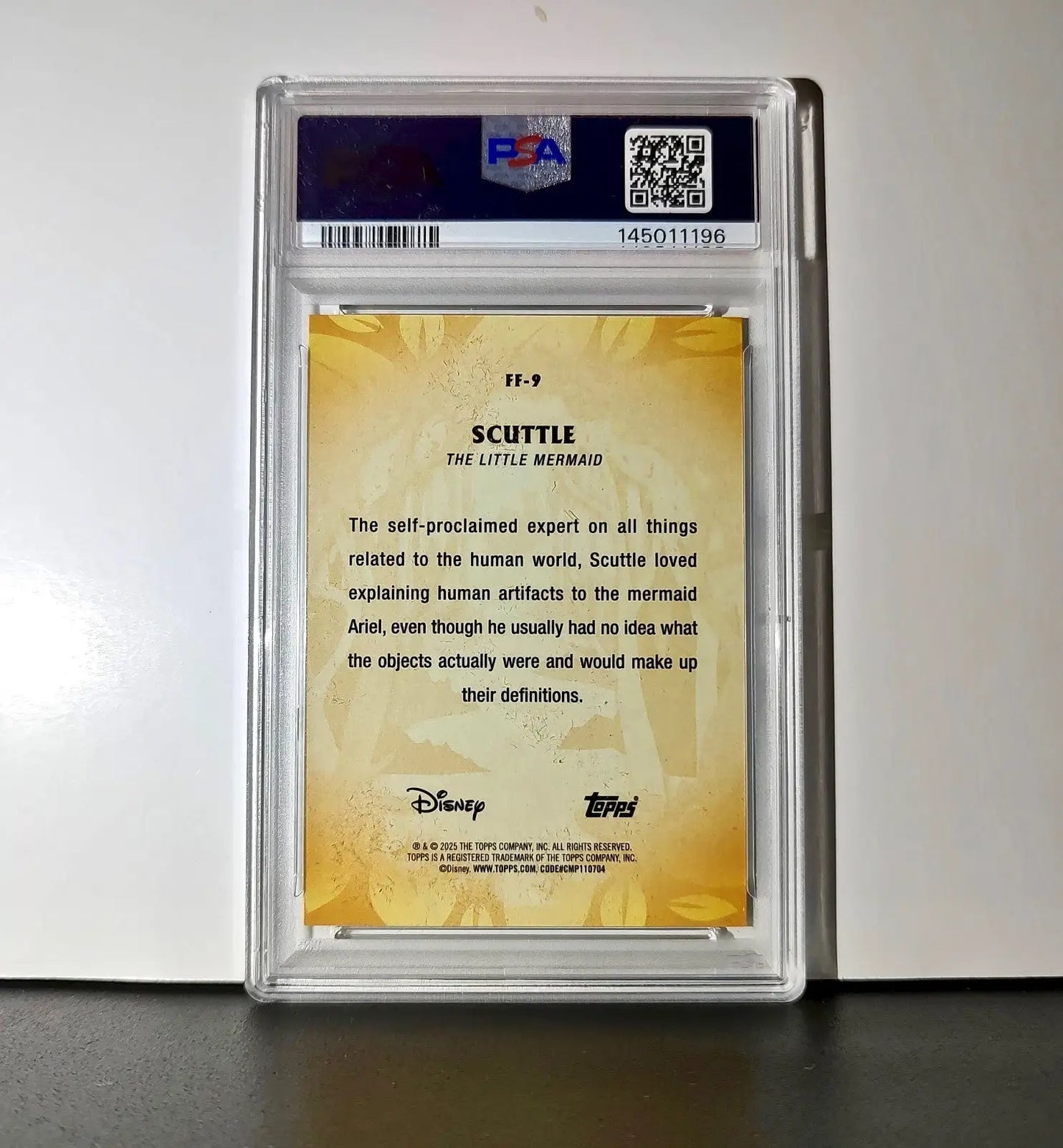 Scuttle 2025 Topps Disney #FF-9 Furry Friends Card The Little Mermaid PSA 9 - Non-Sports Card Single