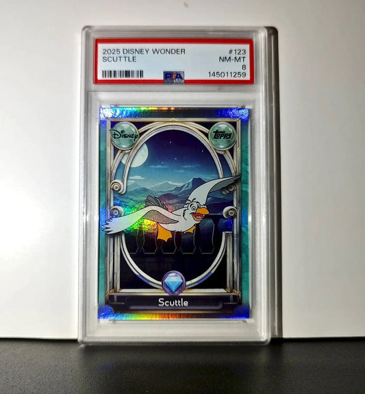 Scuttle 2025 Topps Disney Wonder #123 Diamond Card The Little Mermaid PSA 8 - Non-Sports Card Single