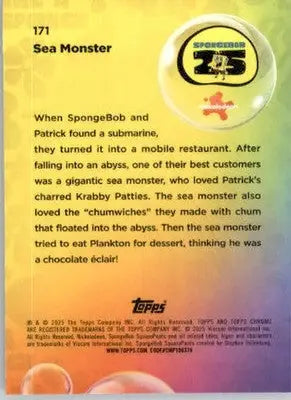 Sea Monster - 2025 Topps Chrome SpongeBob SquarePants - #171 - Non-Sports Card Single