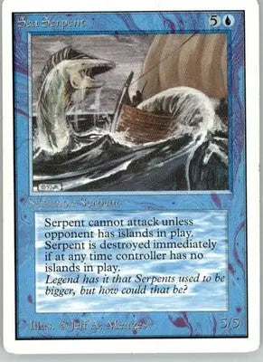 Sea Serpent - Unlimited Edition - LP Magic: The Gathering - Magic Card Single