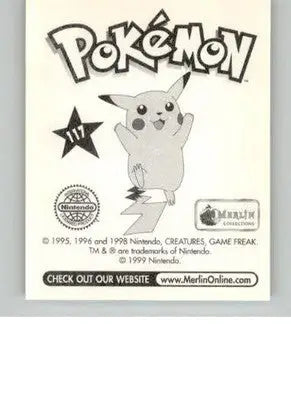 Seadra - 1999 Merlin Pokemon Stickers - #117 - Non_sport - Non-Sports Card Single