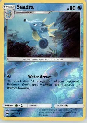 Seadra - SM - Burning Shadows - Reverse Holo LP - #30/147 - Pokémon Card Single
