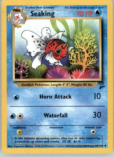 Seaking - Base Set 2 - 060/130 - HP - Pokémon Card Single