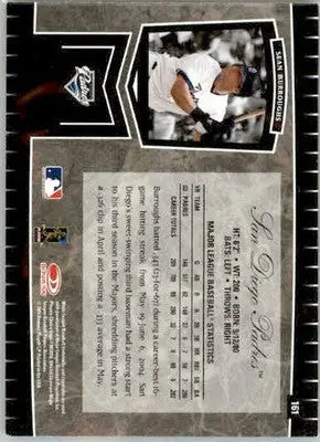 Sean Burroughs - 2004 Leaf Certified Cuts - #161 - AUTO Baseball - Baseball Card Single