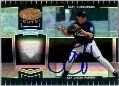 Sean Burroughs - 2004 Leaf Certified Cuts - #161 - AUTO Baseball - Baseball Card Single