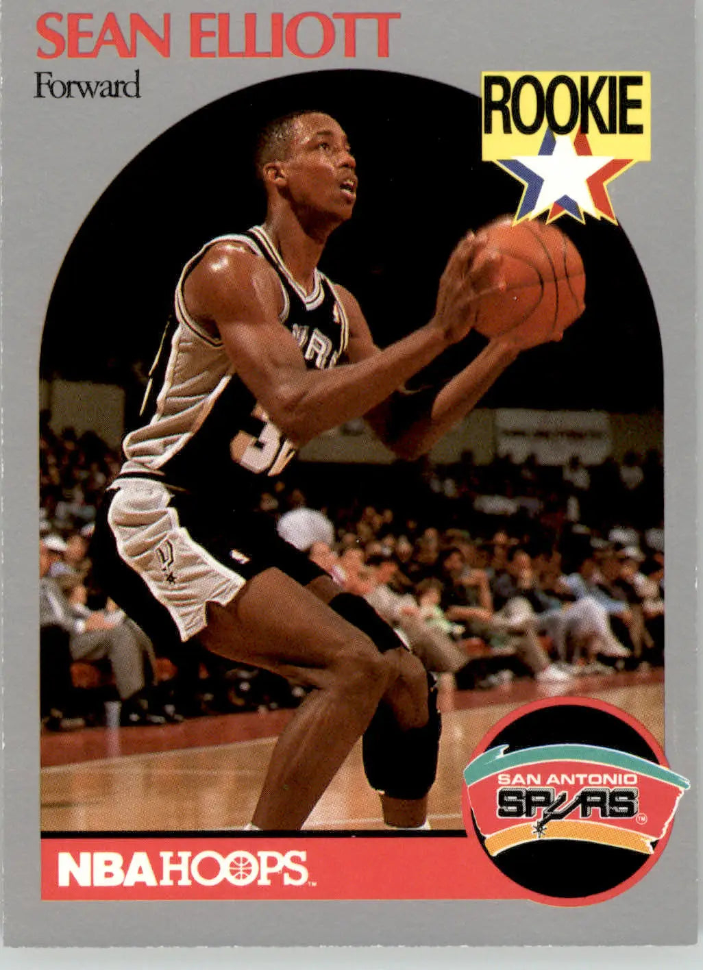 Sean Elliott - 1990-91 Hoops - #267 - RC Basketball - Basketball Card Single