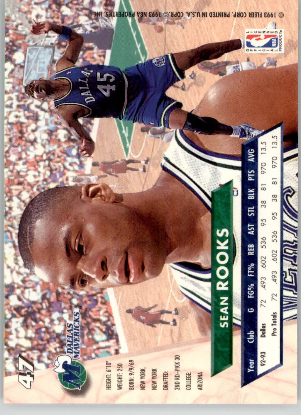 Sean Rooks - 1993-94 Ultra - #47 - Basketball - Basketball Card Single