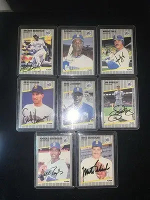 Seattle Mariners 1989 Fleer Autographed Hand Signed Lot of 8 Baseball Cards AUTO - Baseball Card Single