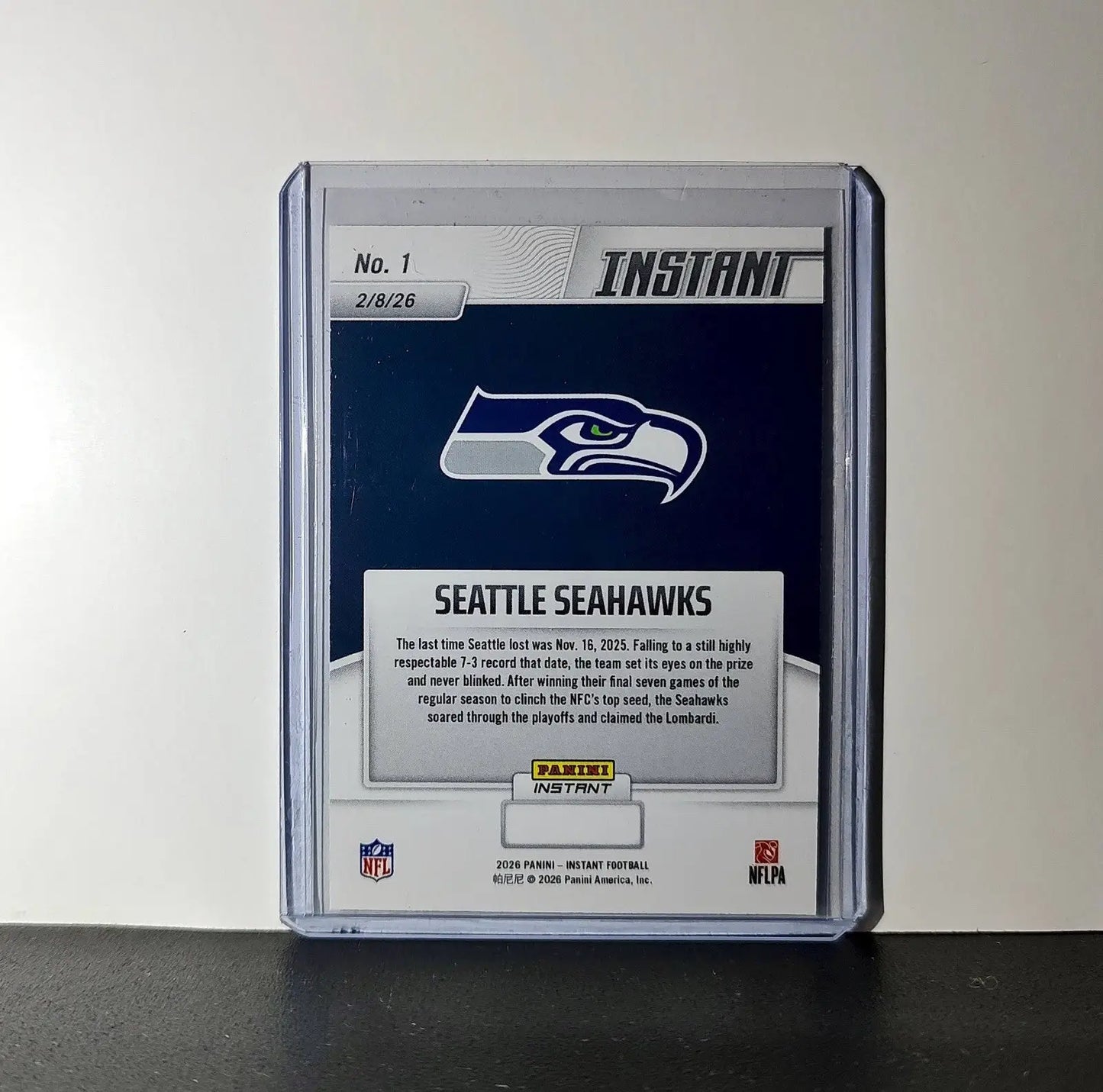 Seattle Seahawks 2026 Panini NFL Super Bowl LIX Champions #1 Football Card - Football Card Single