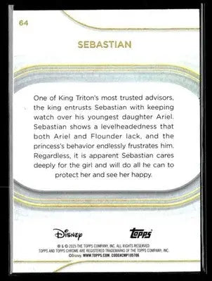 ???? Sebastian, 2025 Topps Chrome Disney #64 ????