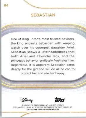 Sebastian - 2025 Topps Chrome Disney - #64 - Non-Sports Card Single