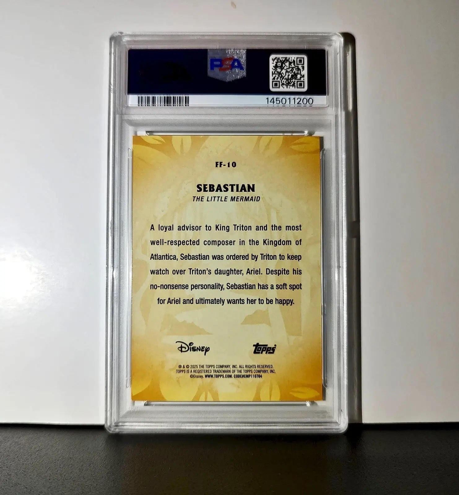 Sebastian 2025 Topps Disney #FF-10 Furry Friends Card The Little Mermaid PSA 8 - Non-Sports Card Single