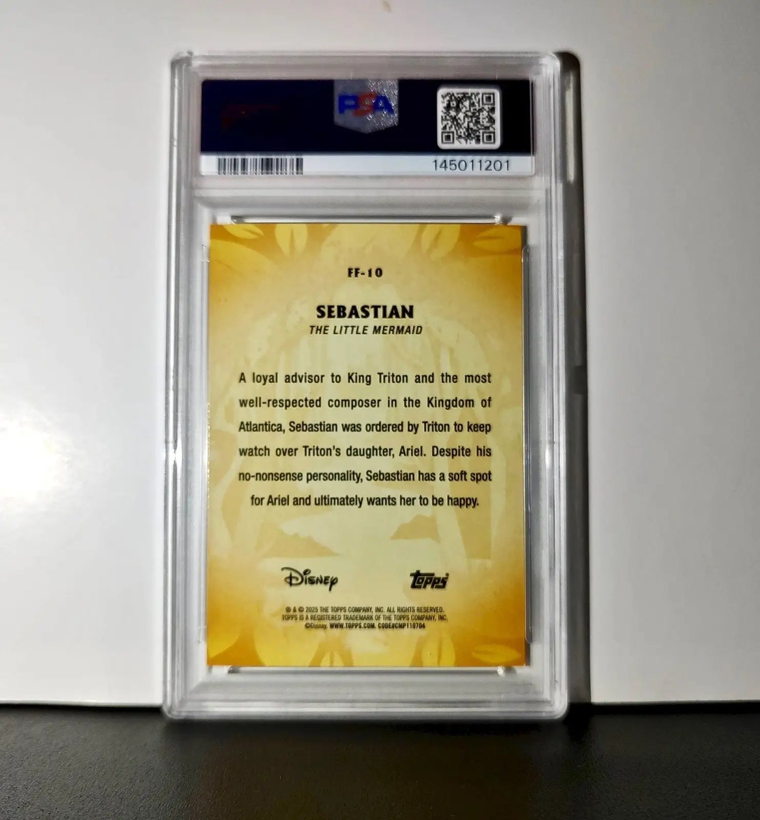 Sebastian 2025 Topps Disney #FF-10 Furry Friends Card The Little Mermaid PSA 9 - Non-Sports Card Single