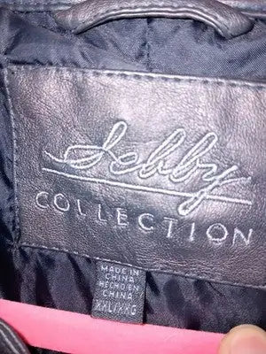Sebby Collection Women Black Faux Leather Moto Jacket with Zip Pockets Size XXL - Apparel