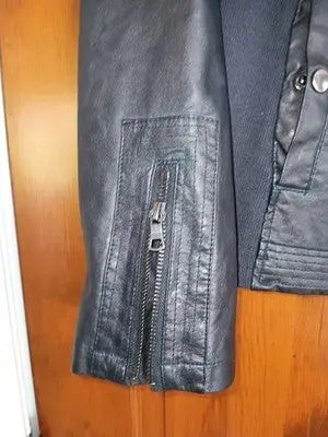 Sebby Collection Women Black Faux Leather Moto Jacket with Zip Pockets Size XXL - Apparel