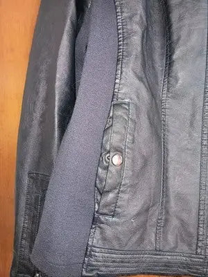 Sebby Collection Women Black Faux Leather Moto Jacket with Zip Pockets Size XXL - Apparel