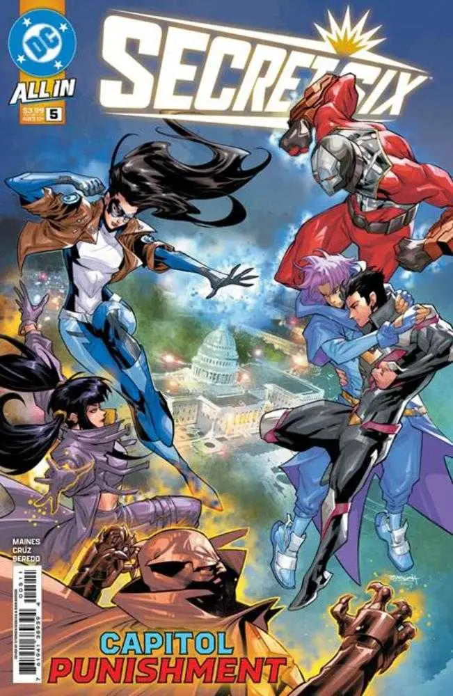 Colorful Secret Six comic cover by Stephen Segovia featuring Amanda Waller’s characters