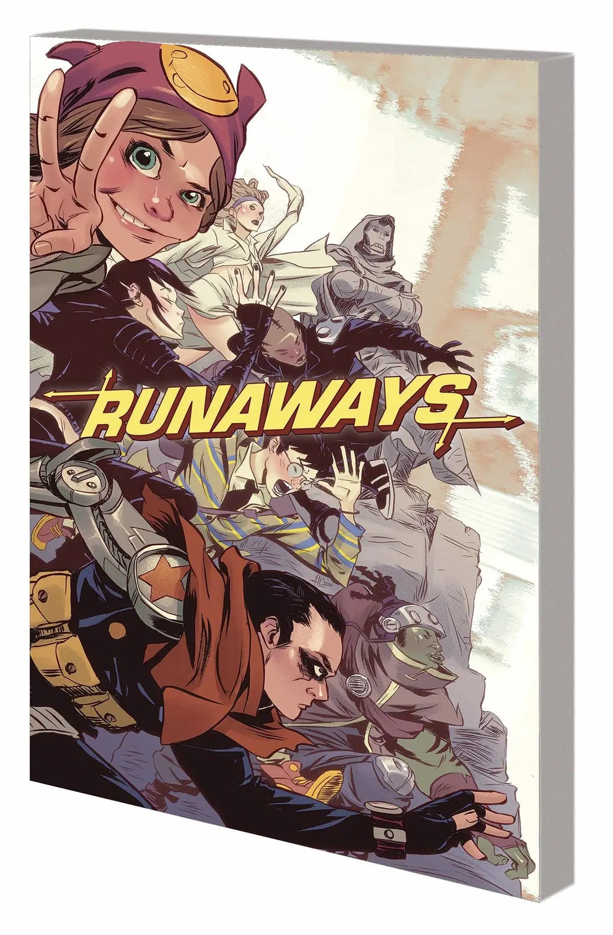 Runaways comic book from SECRET WARS BATTLEWORLD RUNAWAYS TP series displayed on a white background