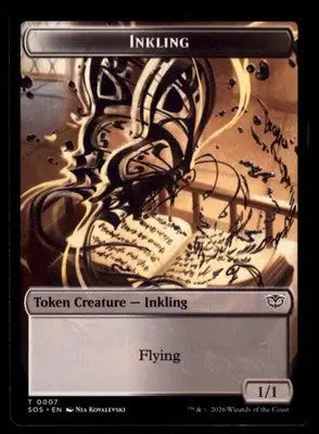 Secrets of Strixhaven Inkling (0007) // Spirit (0011) Double-Sided Token 7 - Other
