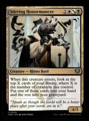 Secrets of Strixhaven Stirring Honormancer 234 U SOS 2026 - Magic Card Single