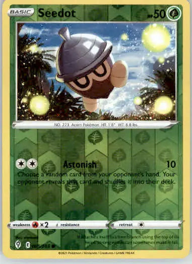 Seedot - SWSH07: Evolving Skies - 005/203 - Reverse Holo LP - Pokémon Card Single