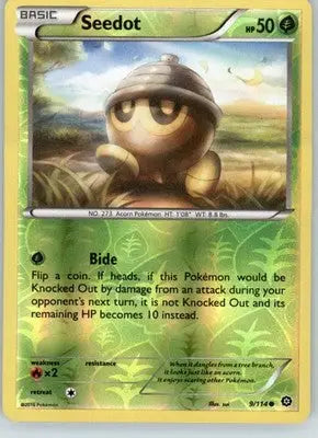 Seedot - XY - Steam Siege - 9/114 - Reverse Holo LP - Pokémon Card Single